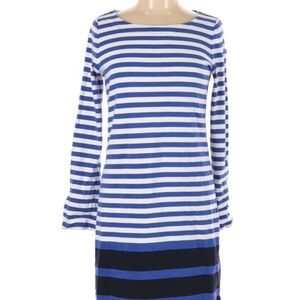 Jones New York Sport Striped Blue and White Dress